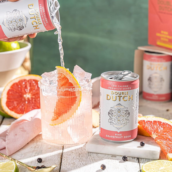 Double Dutch Variety Pack – 24 x 150ml Premium Mixers | Low Calorie, Vegan-Friendly Tonic Waters for Gin, Vodka, Tequila &amp; Cocktails | Includes Selection of World-Class Soft Drinks Flavoured Mixers  BBE 10-25 RRP £25 Sale £9.99