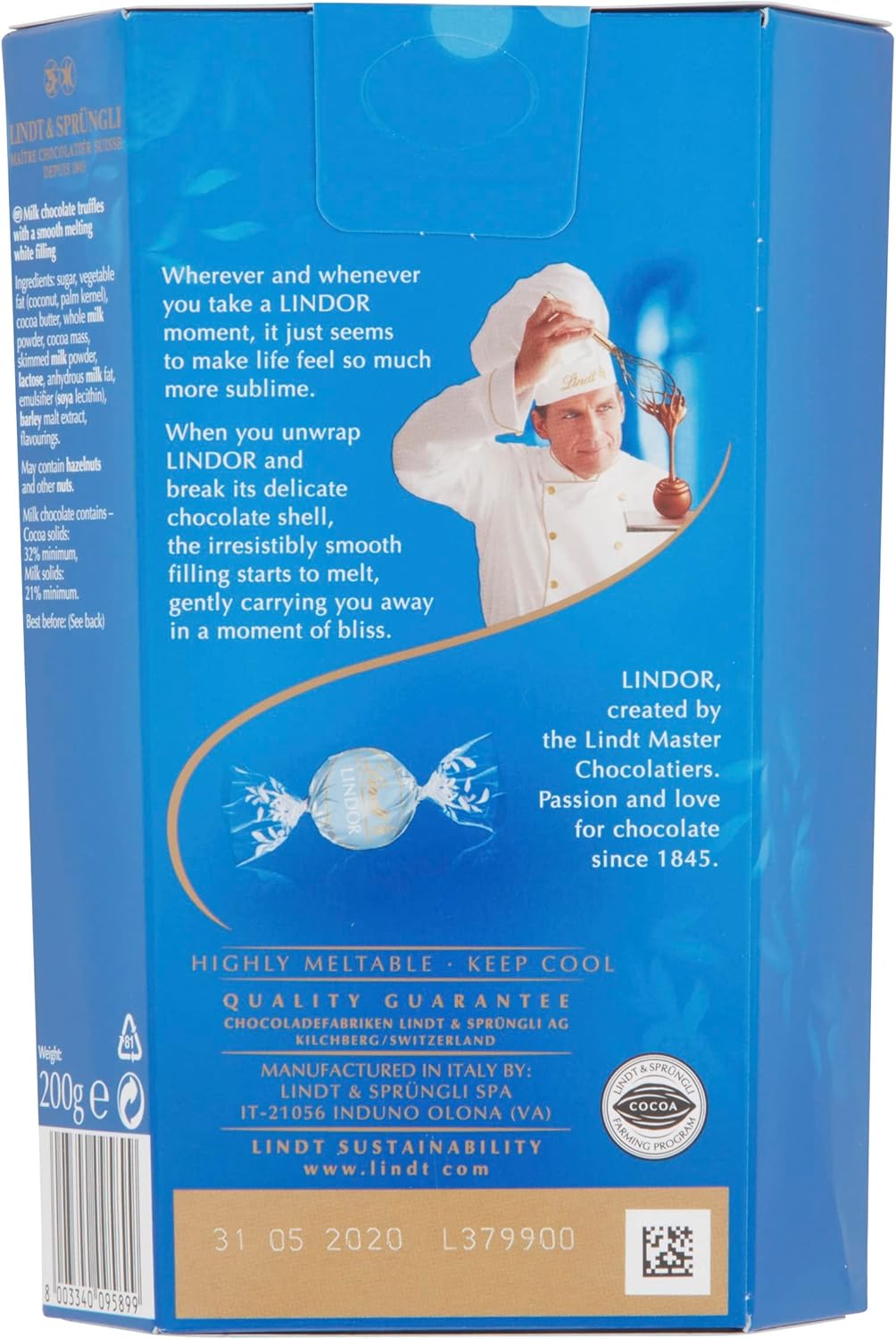 Lindt Lindor Milk and White Chocolate Truffles (2x200g)