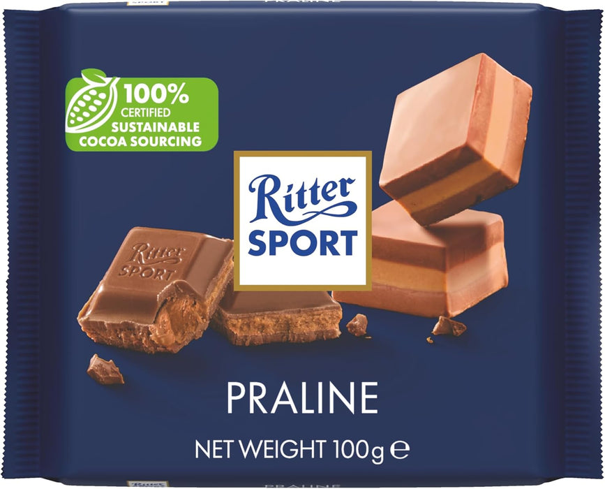13 X 100g Ritter Sport Praline Milk Chocolate BBE 21-08-25 RRP £22 Sale £10.99
