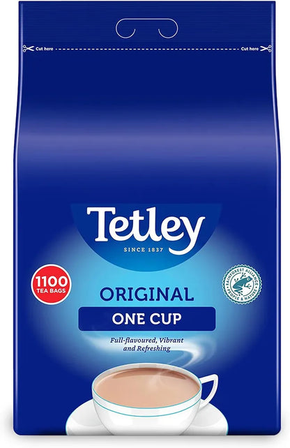 Tetley Original One Cup Black Tea Bags - 1100 Teabags Bulk Value Pack