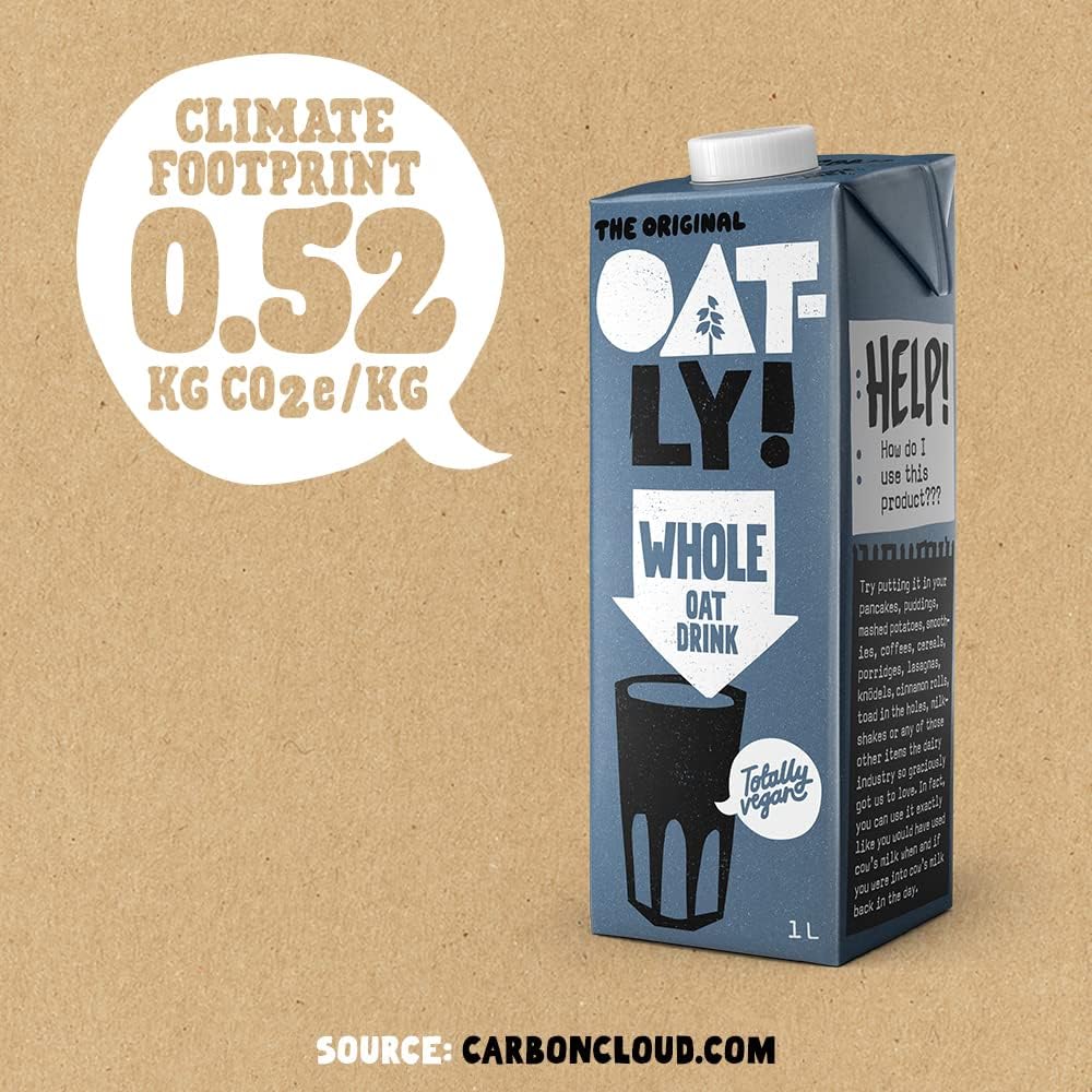 6 x 1L Oatly Whole Oat Drink  BBE 19-10-25 RRP £13.99 SALE PRICE £5.99
