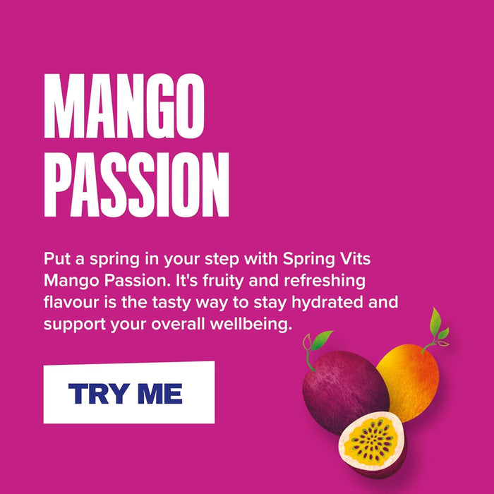 12 X 500ml Rubicon Spring Vits Mango Passion Still Vitamin Water - 15 Calories per bottle for healthy hydration - Drinks Multipack Bottles  BBE 11-25 RRP £16 Sale price £6.99