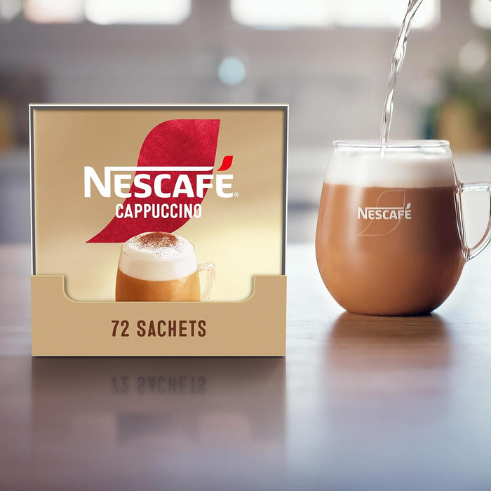 6X12 NESCAFÉ Cappuccino Instant Coffee Sachets - (72 x 15.5g)  BBE 6-26 RRP £18 Sale price £8.99