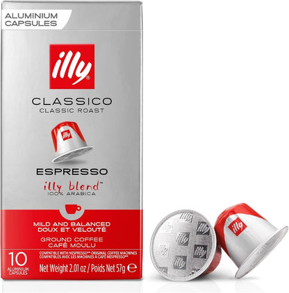 illy Coffee Classico Espresso Coffee Pods (10x10 Capsules)