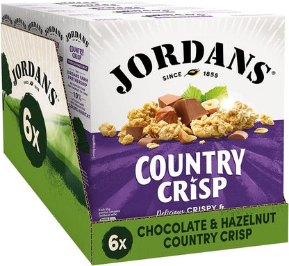 Jordans Country Crisp Milk Chocolate & Hazelnut Breakfast Cereal (6x450g)