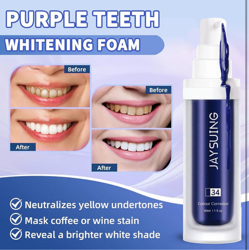 Neyeau Purple Toothpaste for Teeth Whitening,Teeth Whitening Booster, Color Corrector Toothpaste, Purple Whitening Toothpaste Purple Teeth Whitening for Removal Refresher and Reduce Yellowing Gentle