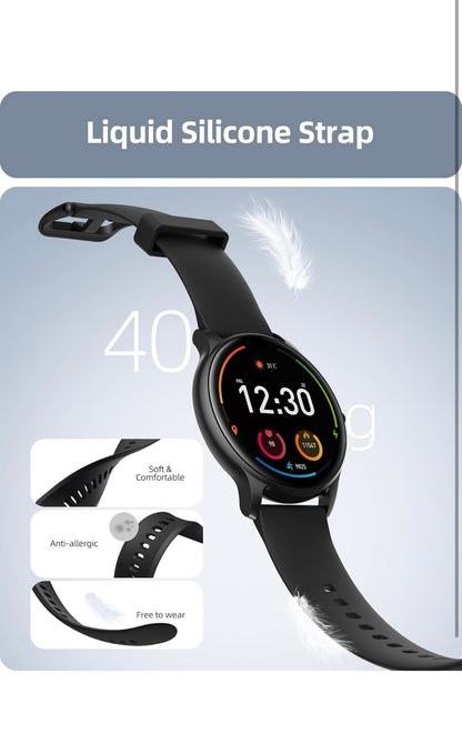 Parsonver Smart Watch Answer/Make Call, Fitness Watch for Men Women, Smartwatch IP68 Waterproof, 100+ Sport Modes, Heart Rate/Sleep Monitor, Fitness Watch for Android and iOS, Black, SPROD1