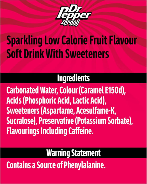 Dr Pepper Zero Sugar BBE 30-06-25 RRP £19.99 Sale price £7.49