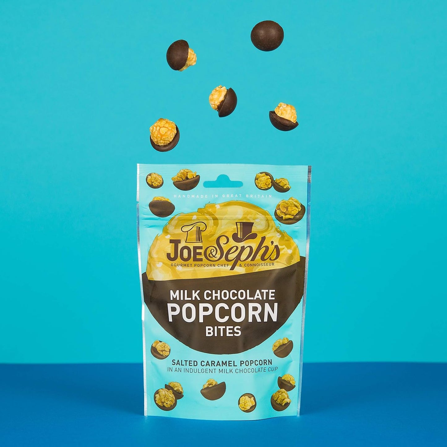 Joe & Sephs Movie Night In Box (1x500g) Chocolate Bites and Gourmet Popcorn, 7 flavours, movie night snacks, gifts for men and women, air-popped, sweet and salty flavours