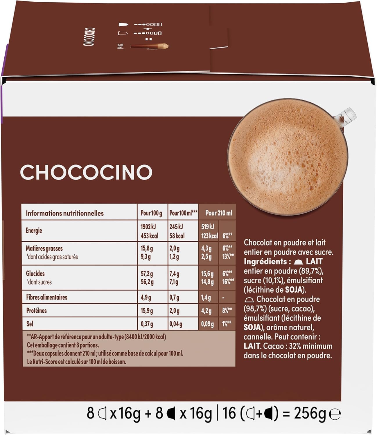 NESCAFÉ DOLCE GUSTO Chococino Hot Chocolate Pods (Total 24 Servings)