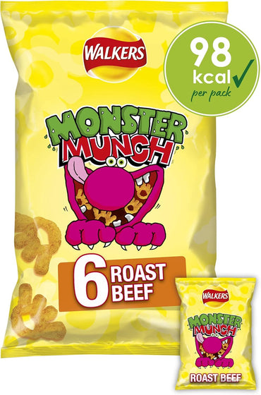 Walkers Monster Munch Roast Beef Multipack Crisps (36x20g)