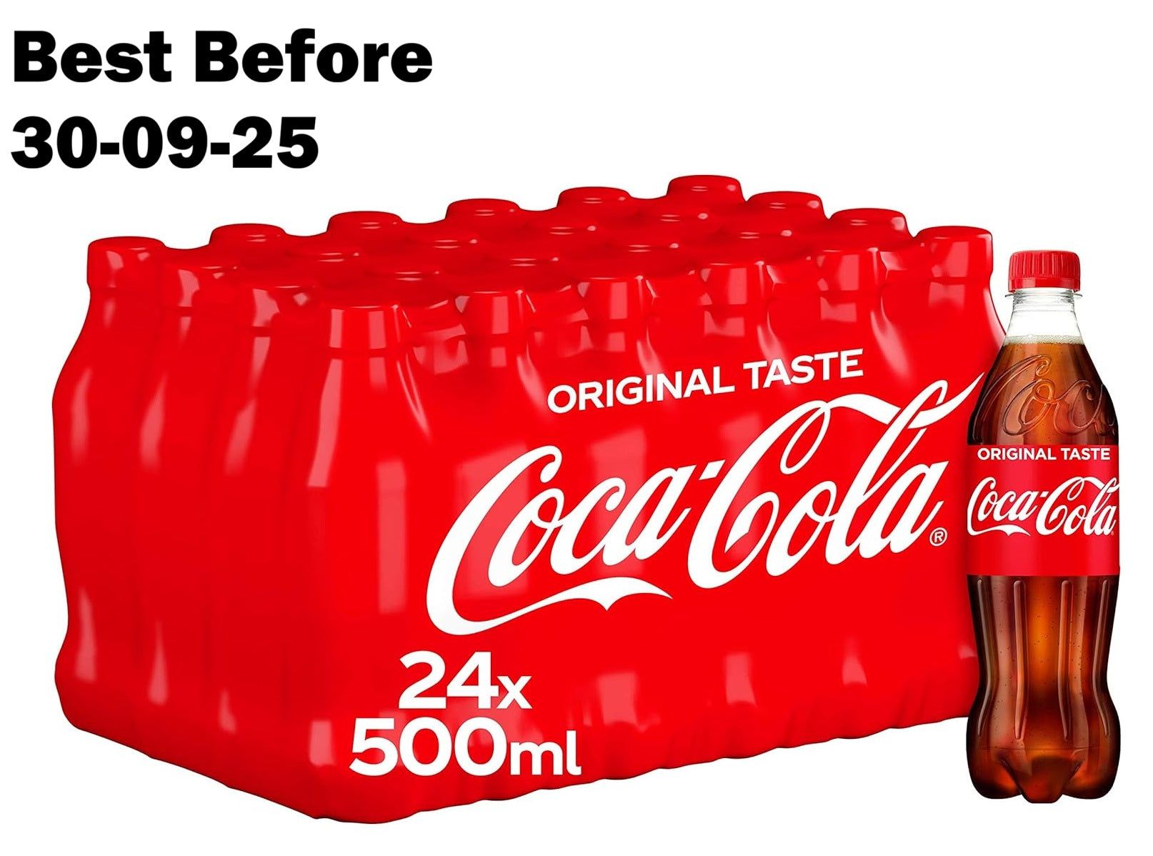 Coca Cola Classic PET Cola 500 ml (Pack of 24)  BBE 09-25 RRP £25 Sale price £9.99