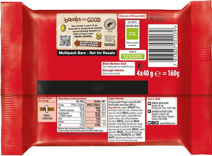 5X KitKat Chunky Milk Chocolate Bar Multipack (4X40g of pack)  BBE 11-25 RRP £15 Sale price £4.99