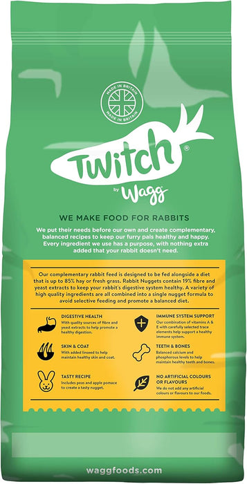 5X Wagg Twitch Rabbit Food 2kg-Complementary Feed Nuggets  BBE 05-25 RRP £15 Sale price £7.49