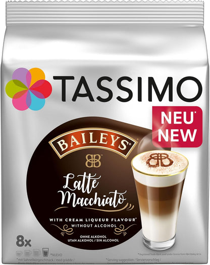 5 X 264g Tassimo Baileys Latte Macchiato Coffee Pods