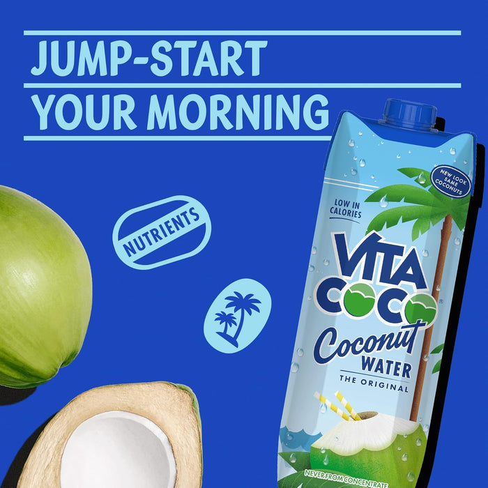 6X1L Vita Coco Original Coconut Water Multipack, Packed With Electrolytes, Gluten Free, Full Of Vitamin C, Good Source Of Potassium, Low-Calorie Electrolyte Drink, Thirst Quenching Refreshment  BBE 10-12-25 RRP £16 Sale price £9.49