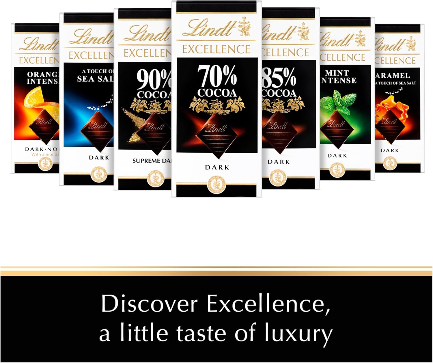 10X100g Lindt EXCELLENCE Dark 90 Percent Cocoa Supreme dark chocolate bars  RRP £50 sale price £18.99