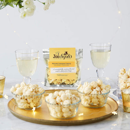 Joe & Sephs Movie Night In Box (1x500g) Chocolate Bites and Gourmet Popcorn, 7 flavours, movie night snacks, gifts for men and women, air-popped, sweet and salty flavours