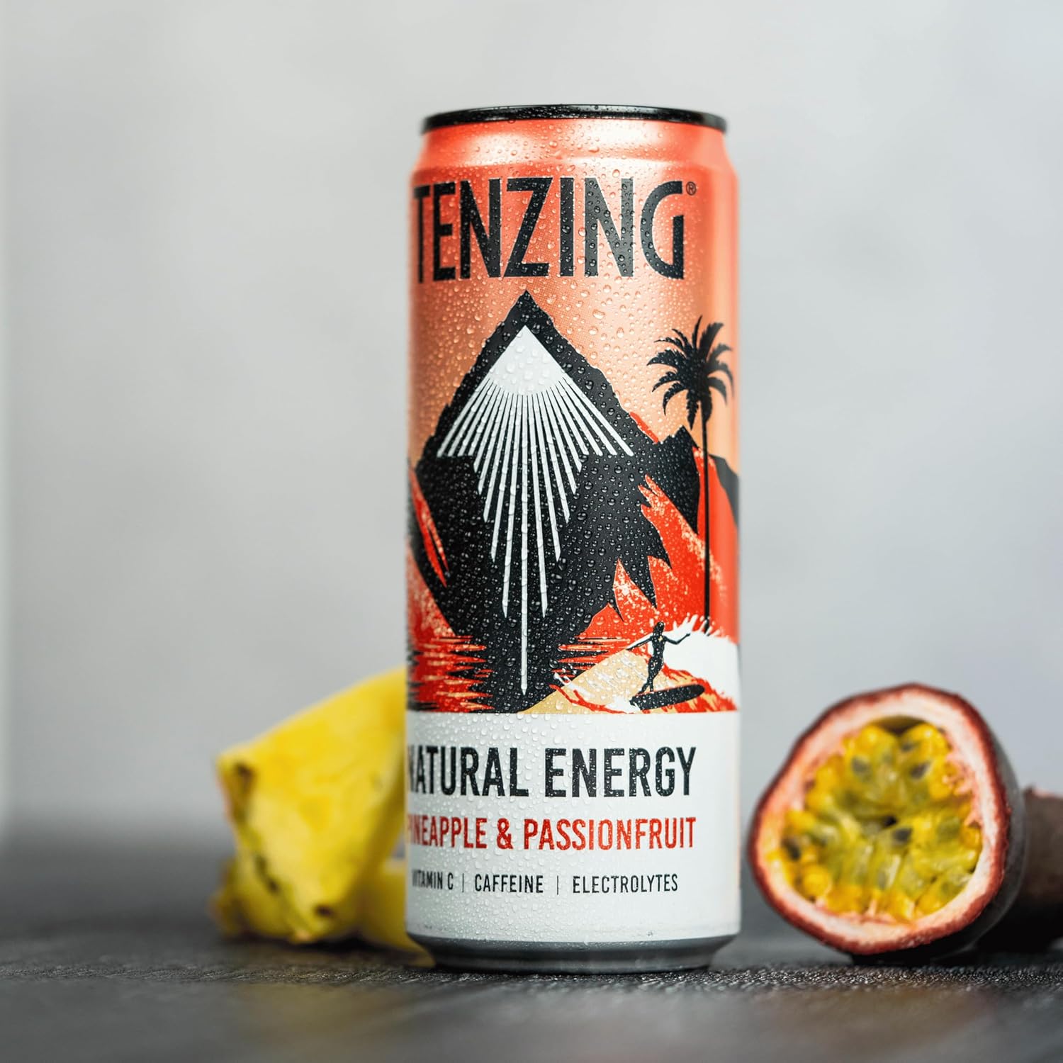 12 X 330ml TENZING Natural Energy Pineapple Passionfruit  BBE 12-26 RRP £17 SALE PRICE £9.99