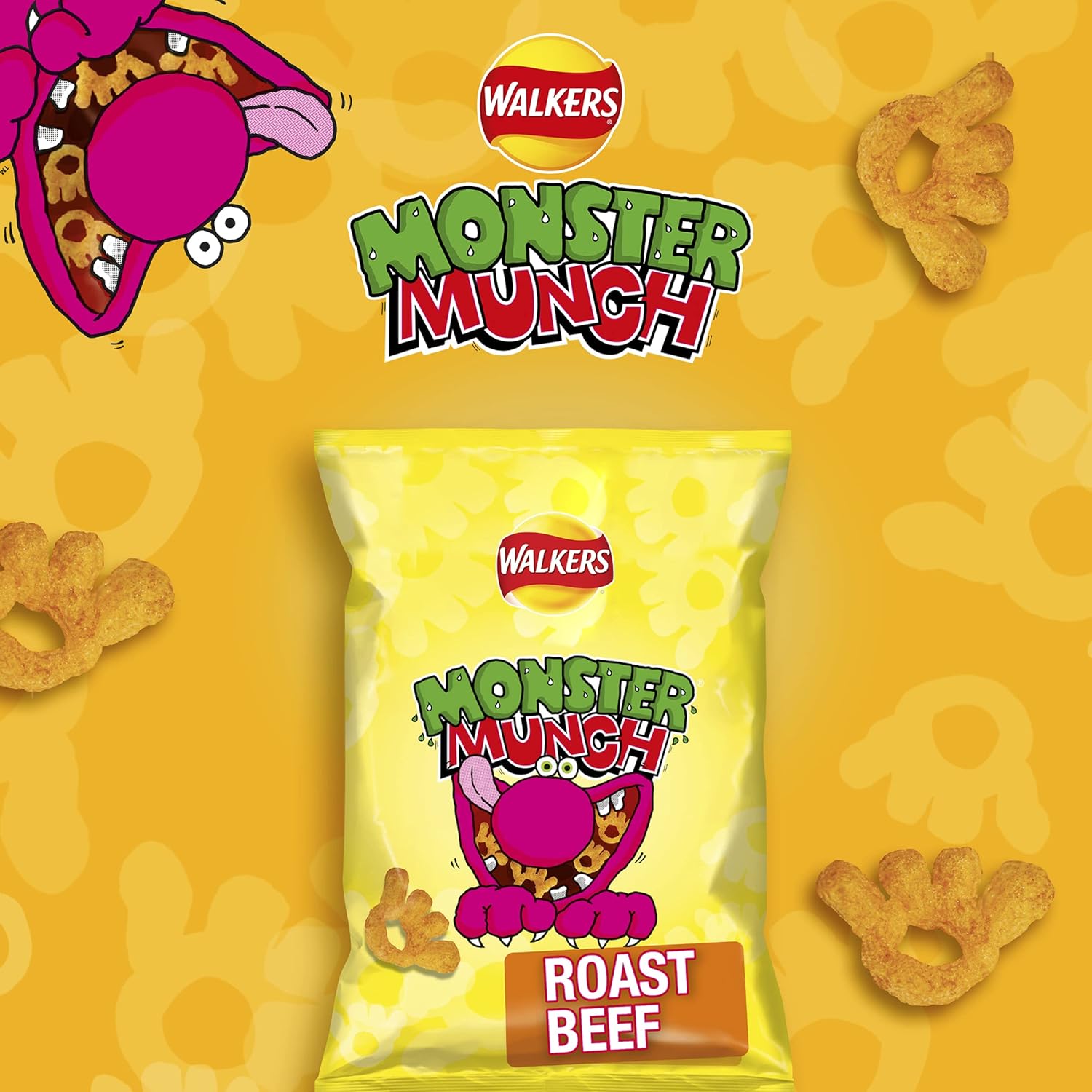 Walkers Monster Munch Roast Beef Multipack Crisps (36x20g)