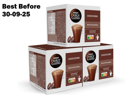 NESCAFÉ DOLCE GUSTO Chococino Hot Chocolate Pods (Total 24 Servings)