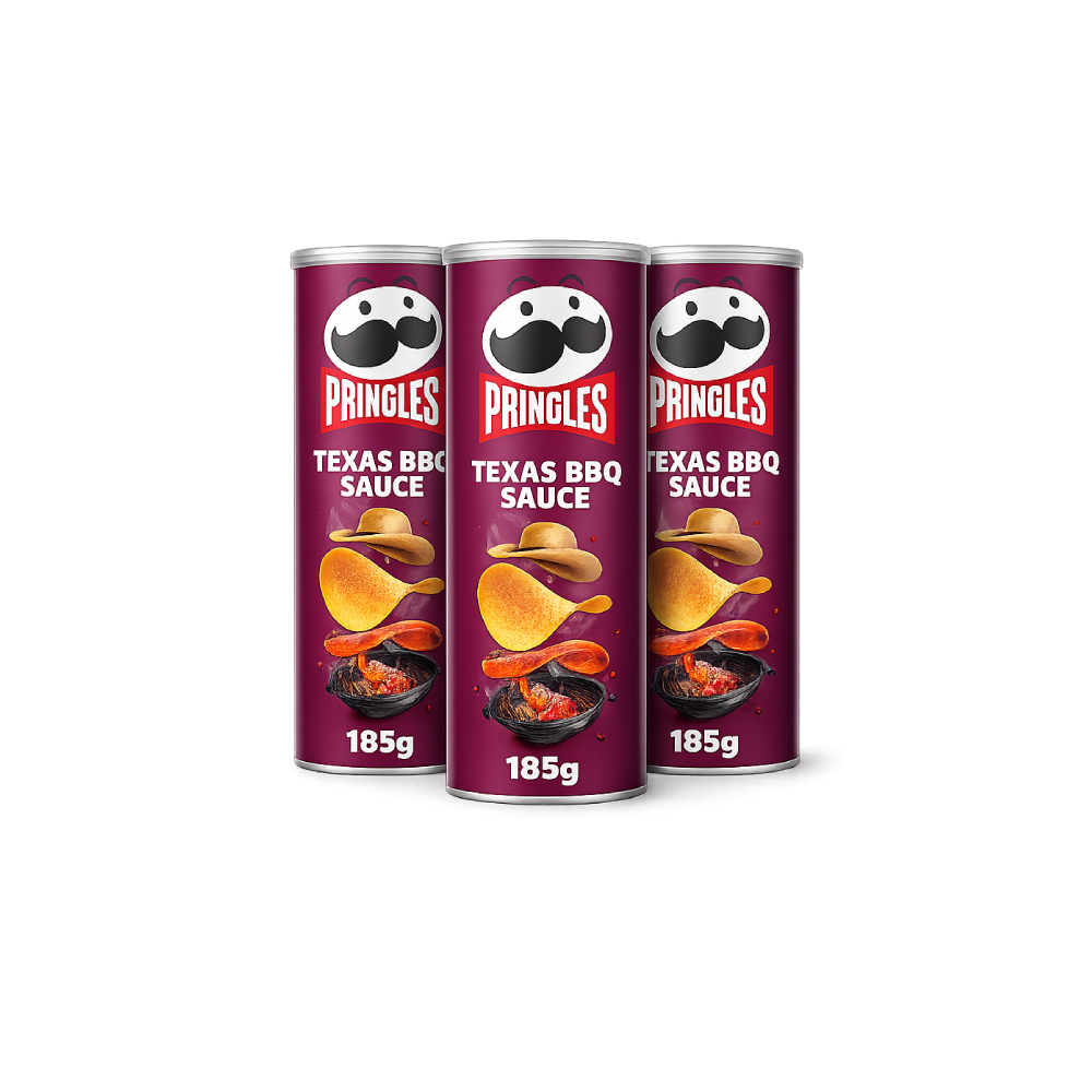 Pringles Texas BBQ Sauce Crisps (3x185g)