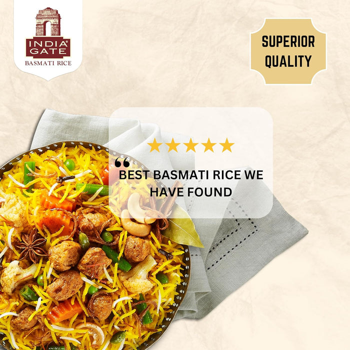 10kg India Gate Basmati Rice Classic - Premium Quality Long Grain Rice - Ideal for Cooking & Perfect for Family Meals BBE 07-26 RRP £39.99 Sale price £24.99