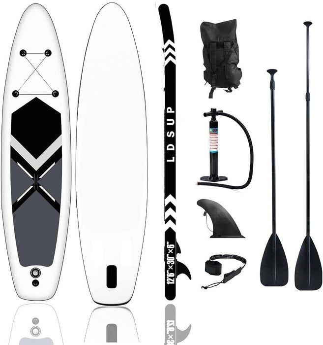 Lucear Inflatable Stand up Paddle Board for Beginners/Intermediate with Backpack, Leash, Paddle  RRP £149 Sale Price £99