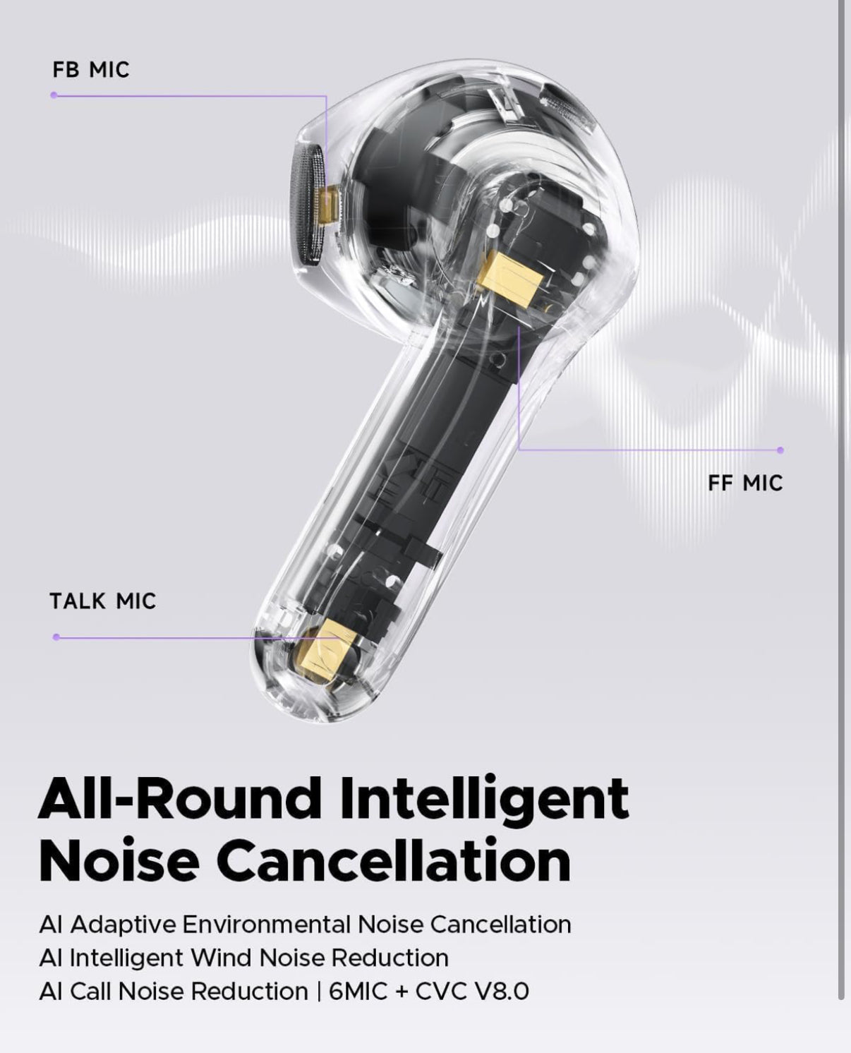SoundPEATS Air5 Wireless Earbuds Hi Res with aptx Adaptive Lossless, Semi in Ear Bluetooth 5.4 Earphones with 6 Mic Compatible with Snapdragon Sound, 30 Hours Playtime, PeatsAudio APP Control White