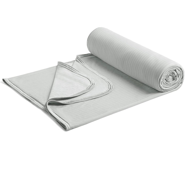 Marchpower Cooling Blanket, Bamboo Blankets 150x200cm Queen Size, Arc-chill Q-MAX>0.34 Cool Fiber Lightweight Summer Luxury Version Absorb Heat for Night Sweats Breathable and Soft All Season-Grey