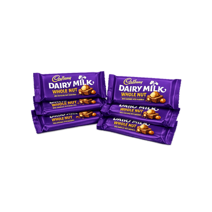 Cadbury Dairy Milk Wholenut Chocolate Bar (6x120g)