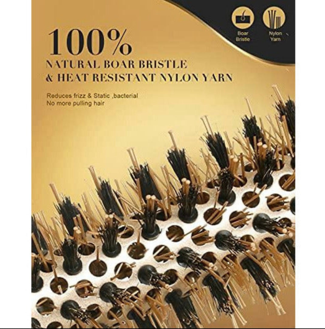 SUPRENT Round Brush 2.1 Inch (Barrel 1''/25mm)?Round Hair Brush for Blow Dry,Boar Bristle Brush Hair Dryer Brush,Round brush for Styling Curling Hair