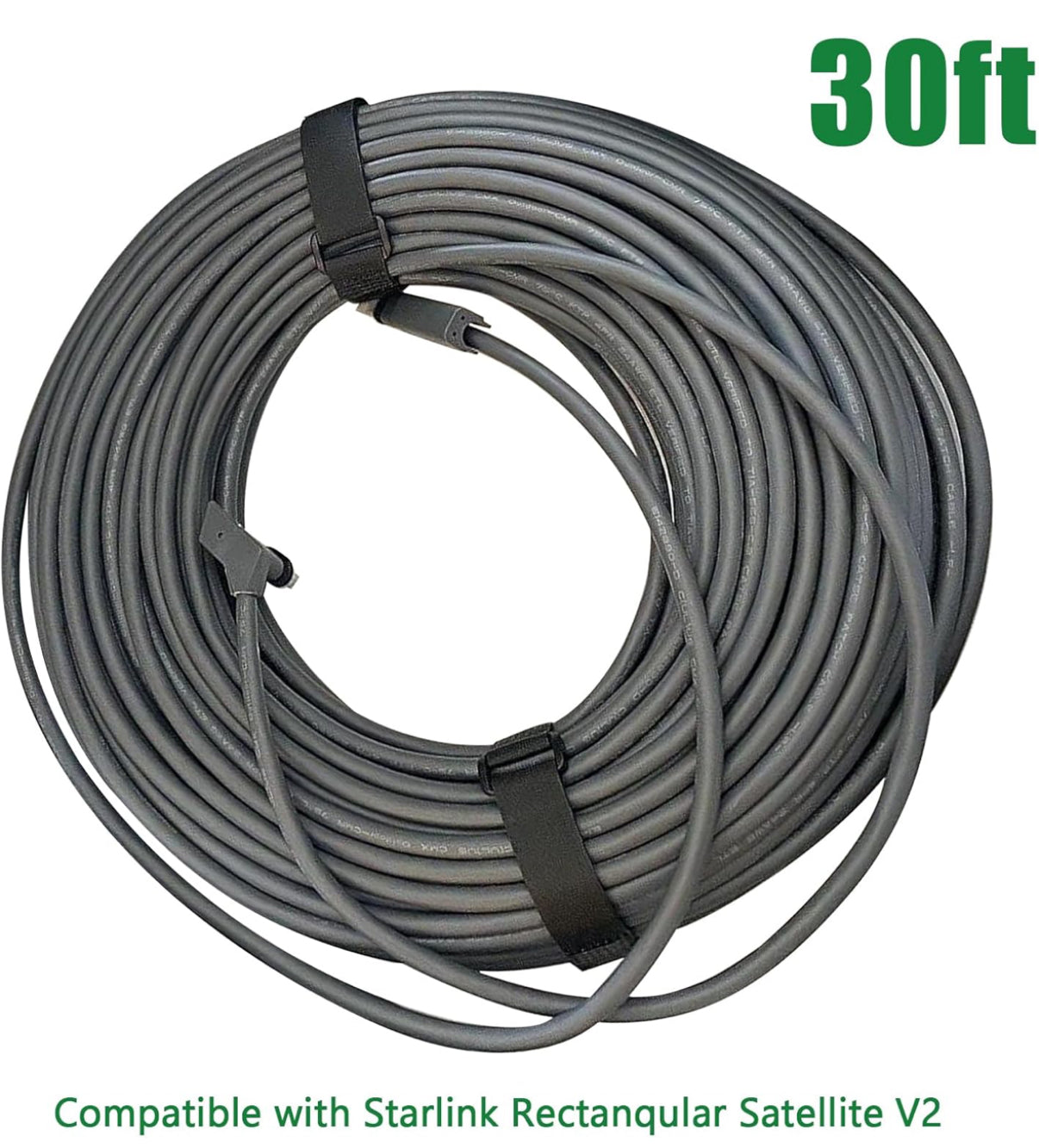 Starlink Rectangular Satellite V2 Dish Internet 30ft Replacement Cable,Starlink Ethernet Adapter Satellite Internet V2 New for Square Dish