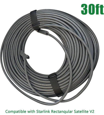 Starlink Rectangular Satellite V2 Dish Internet 30ft Replacement Cable,Starlink Ethernet Adapter Satellite Internet V2 New for Square Dish