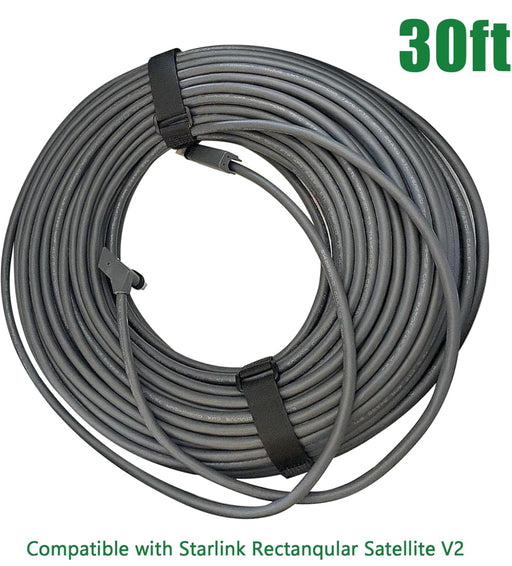 Starlink Rectangular Satellite V2 Dish Internet 30ft Replacement Cable,Starlink Ethernet Adapter Satellite Internet V2 New for Square Dish