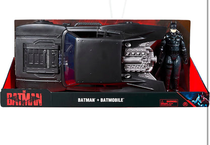 DC Comics, Batman Batmobile with 30-cm Batman Figure, The Batman Movie Collectible, Kids’ Toys for Boys and Girls Aged 4 and up