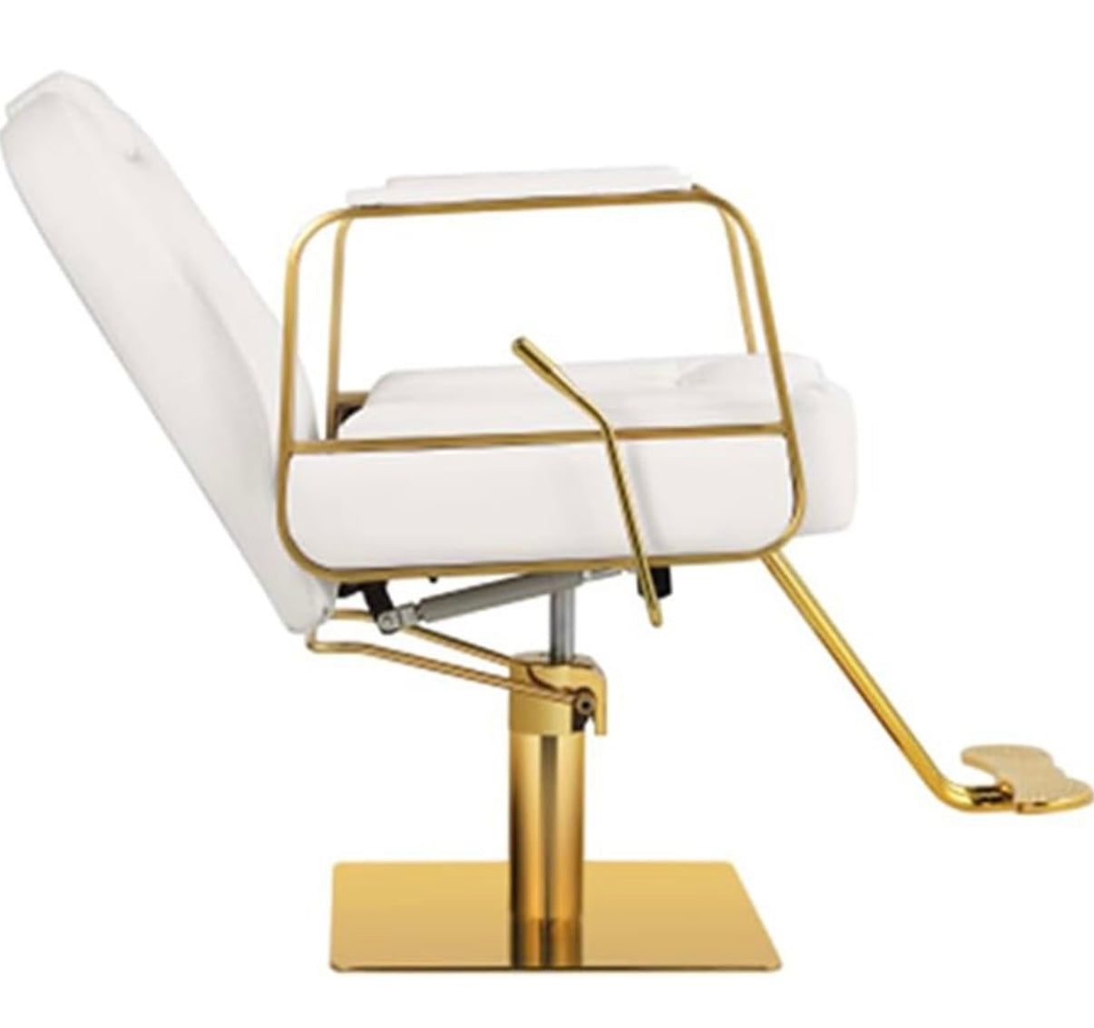 Barber Chair, Salon Chair for Hair Stylist Salon Chair for Hair Stylist, Barber Chair Hair Chair for Home Barbershop Recling, Stylist Chair Hydraulic Pump with 360° Rotation,130° Recline,White
