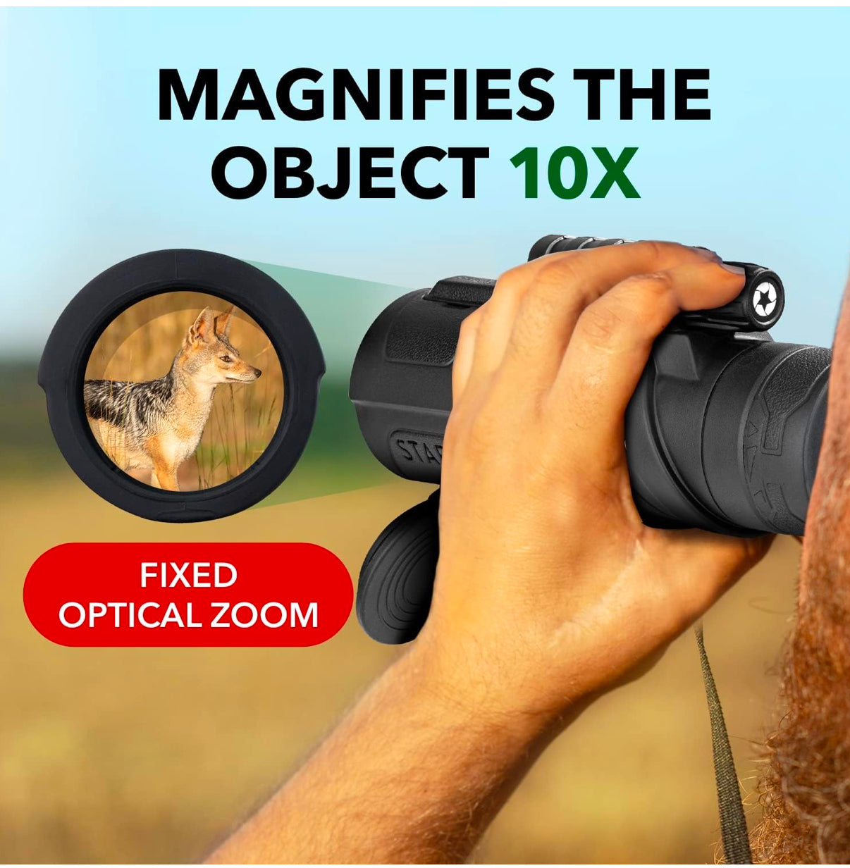 Starscope Monocular G3-10x42 Long Range Monocular Telescope | Monoculars for Adults Bird Watching, Sports, and More | Lightweight, HD Compact Monocular with BAK4 Prism and Wide Field of View