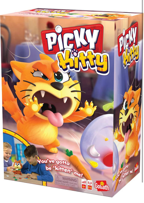 Picky Kitty: Feed The Kitty His Veggies Before He Flips The Plate! | Kids Action Games | For 2-4 Players | Ages 4+