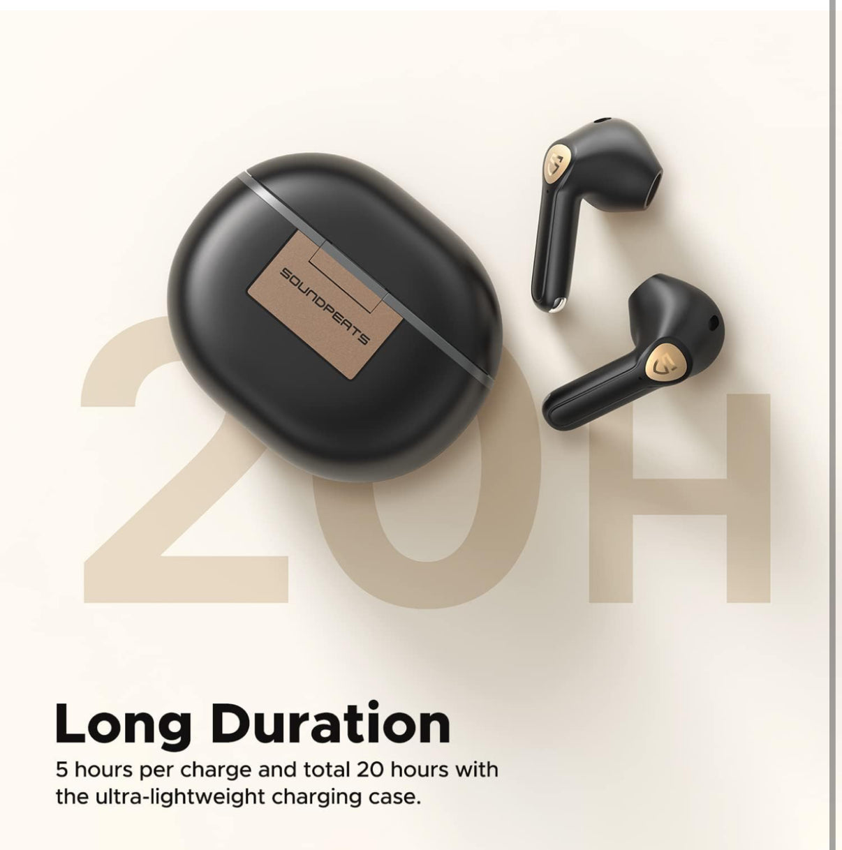 SoundPEATS Air3 Deluxe HS True Wireless Earbuds Hi-Res Audio, Semi in-Ear Bluetooth 5.3 Earphones with LDAC In-ear Detection, ENC Clear Call, Total 20H Playtime, APP Contro