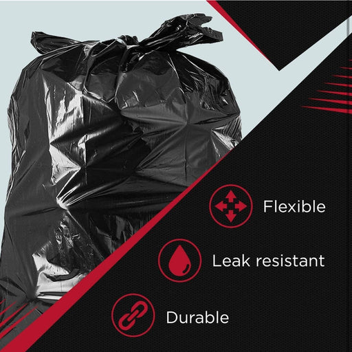 Extra Heavy Duty Black Bin Bags – Extra Strong Black Refuse Sacks – Black Bin Liners for, Office, Household, Kitchen, Restaurant – Eco-Friendly Garbage Bags 60x100x84cm