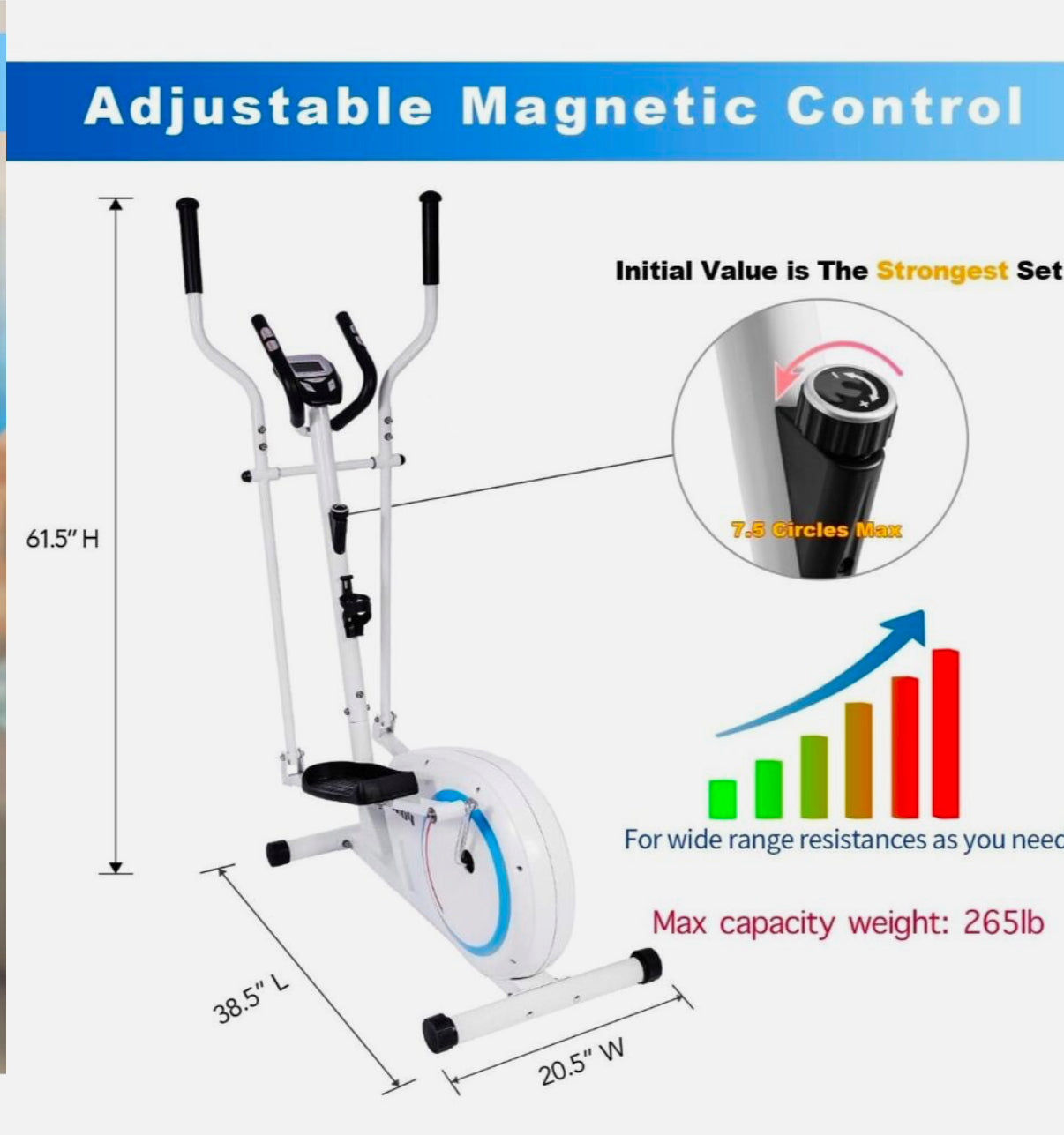 Cross Trainer Sturdy Stepper Digital Display 65” HT Special Offer POMT