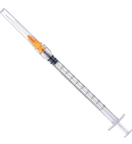 Disposable syringe x 100pack 1ml/cc Luer Lock Syirnge with Cap，Individual Packing