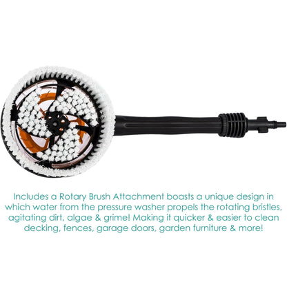 Pro-Kleen Pressure Jet Washer, 1400W Power Wash, Electric High Performance Cleaner With Accessories For Patio and Car, Portable For Cleaning Drives, Vehicles, Garden Furniture