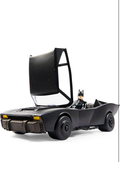DC Comics, Batman Batmobile with 30-cm Batman Figure, The Batman Movie Collectible, Kids’ Toys for Boys and Girls Aged 4 and up