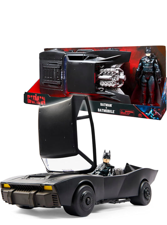 DC Comics, Batman Batmobile with 30-cm Batman Figure, The Batman Movie Collectible, Kids’ Toys for Boys and Girls Aged 4 and up