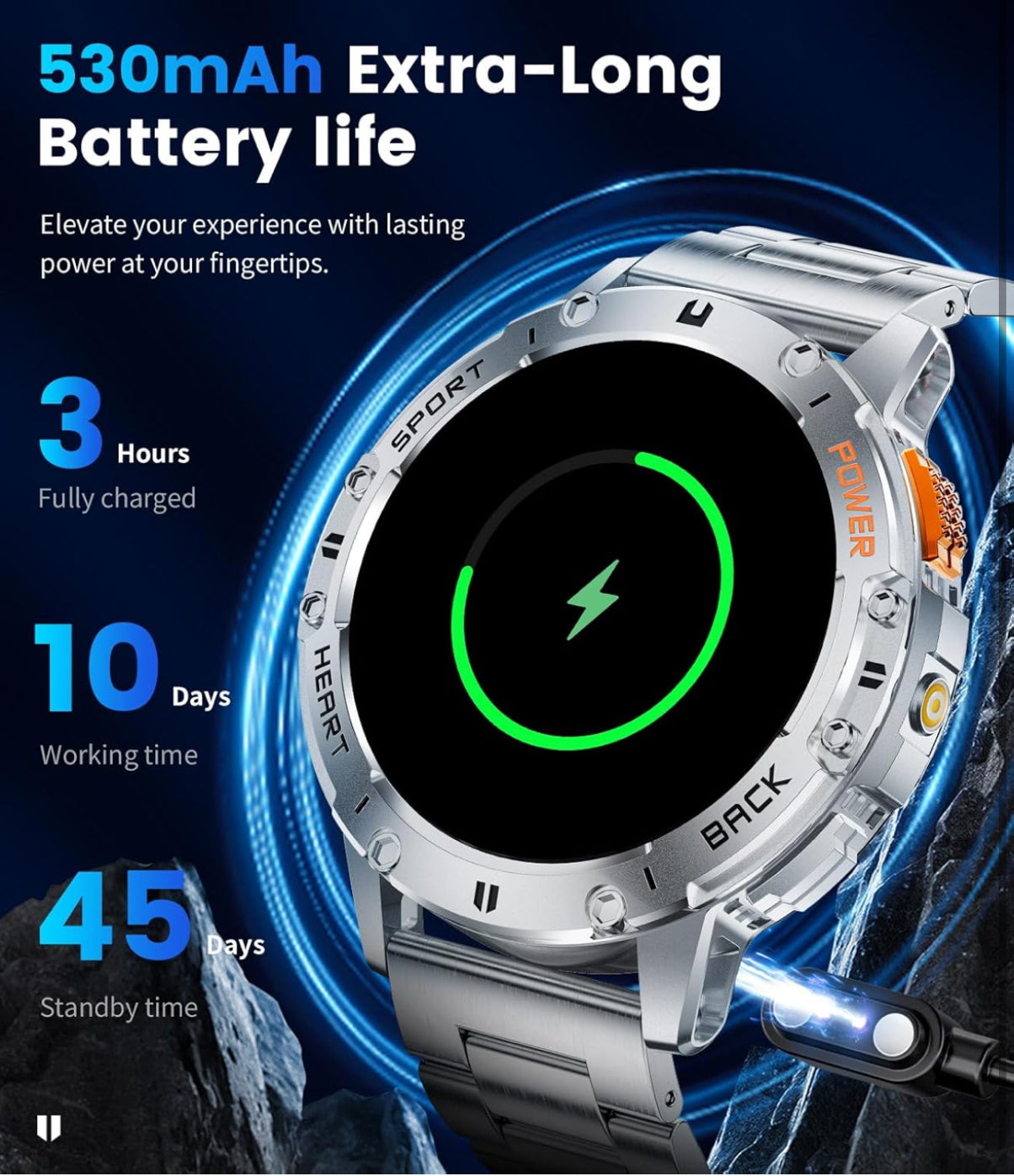 Joblot 20 x LIGE Military Smart Watch for Men with Bluetooth Call,1.43" AMOLED with LED Flashlight/530mAh,100+ Sports Mode Tactical Fitness Tracker/Heart Rate Sleep Health Monitor/IP68 Waterproof for Android iOS