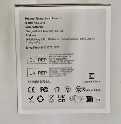 Netflix Licensed Alwtniet L018 NTV Smart Projector, 1080P Native 400 ANSI Auto Focus Auto Keystone Mini Portable Projector with Apps Built-in, ChatGPT Voice Remote Android Home Video Projector