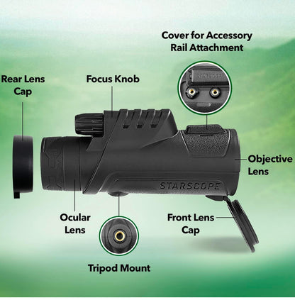 Starscope Monocular G3-10x42 Long Range Monocular Telescope | Monoculars for Adults Bird Watching, Sports, and More | Lightweight, HD Compact Monocular with BAK4 Prism and Wide Field of View