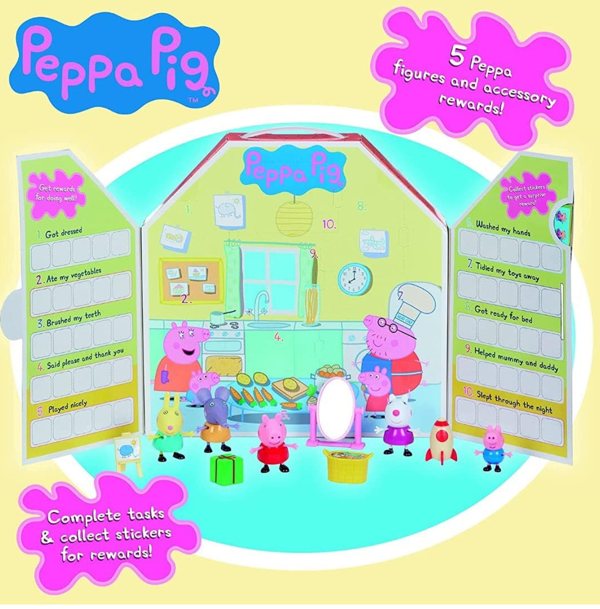 Peppa Pig Reward Chart Figure and Accessory Pack, Red